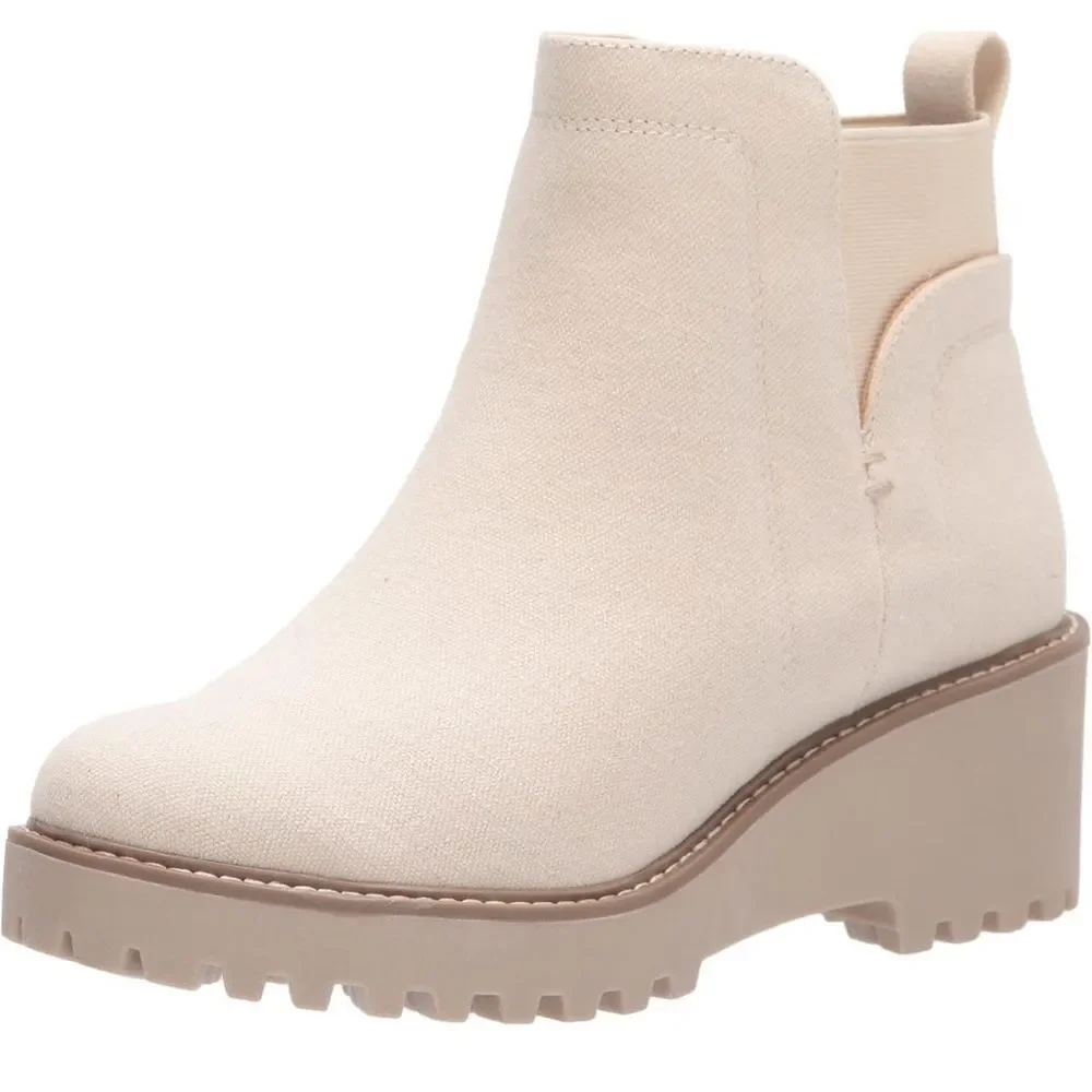 Dolce Vita Rielle womens Ankle Bootie in canvas sz 10